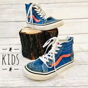 Kids Blue SK8 Hi Top Vans Sneakers Size 13.5